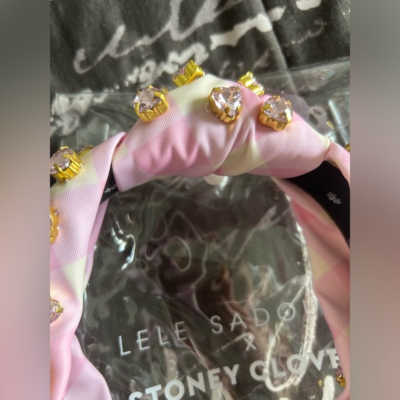 ? Lele Sadoughi x Stoney Clover Lane Picnic Gingham Watermelon Pink Headband
